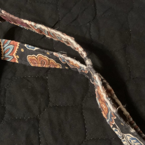 Vera Bradley button closure tote 14” by 13” with 4” depth with 13” strap hang - Picture 3 of 6